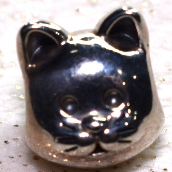 Pandora Curious Cat Sterling Silver Charm Retired Kitty Cat Bead - Picture 8 of 8